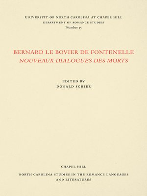 cover image of Bernard le Bovier de Fontenelle Nouveaux Dialogues des Morts